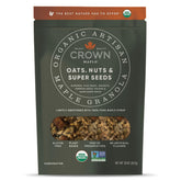 Crown Maple front packaging showing 20 oz bag and clean organic labeling for pantry appeal