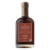 Crown Maple front bottle view showing label and cinnamon flavor benefit