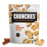 Crunchies front packaging showing resealable 6-pack and clean label benefits