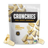 Crunchies pineapple front packaging showing six resealable packs and branding freshness