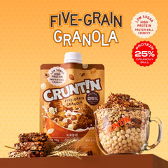 CRUNTIN fine powder close-up highlighting smooth mixability benefit