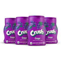 Crush grape front packaging showing bottle and label for easy recognition and portability