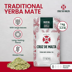 Cruz de Malta open bag with spoon demonstrating easy portioning and freshness