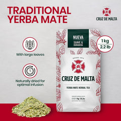 Cruz de Malta bag beside ruler for scale and easy weight recognition
