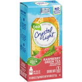 Crystal Light box front showing Green Tea Raspberry flavor and benefits