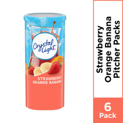 Crystal Light canister close-up highlighting organized packets and portability benefit