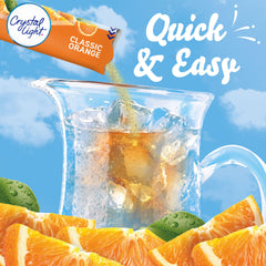 Open Crystal Light canister with five pitcher packets organized and protected
