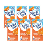 Crystal Light front packaging showing Classic Orange, clear label and count