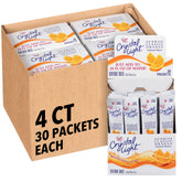 Crystal Light front box showing 120-count convenience and easy storage