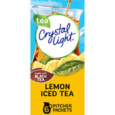 Crystal Light front canister view showing brand and lemon iced tea convenience