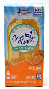 Crystal Light front packaging citrus showing box and packet convenience