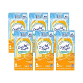 Crystal Light front packaging showing six citrus caffeine packets and benefits