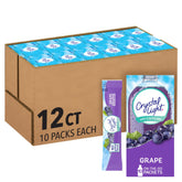 Crystal Light front packaging showing grape flavor and packet count provides clear product information