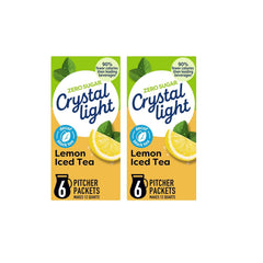 Crystal Light front canister showing lemon decaf flavor and convenience