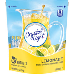 Three Crystal Light tubs stacked to show the three-pack convenience and value
