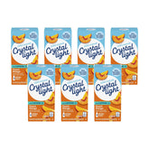 Crystal Light front packaging showing peach mango flavor and convenience