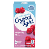 Crystal Light front packaging showing raspberry ice for quick identification and convenience