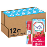 Crystal Light front packaging showing 120 pack and strawberry benefit