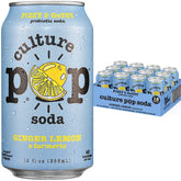 Culture Pop front packaging showing ginger lemon turmeric and probiotic benefit