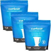 Cup4Cup front packaging showing 3 lb bag and brand clarity benefit