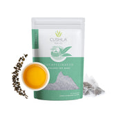 CUSHLA front packaging showing 20 decaf oolong tea bags and product branding