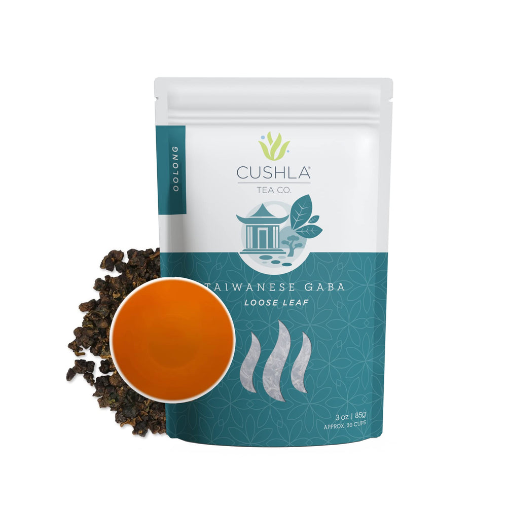 CUSHLA front packaging showing premium GABA oolong and clear labeling benefit