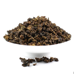 CUSHLA amber cup of GABA oolong poured to show color and smooth mouthfeel