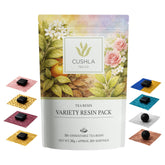 CUSHLA pack front view showing variety and benefits of instant pu‑erh
