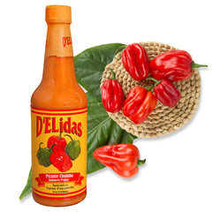 D'ELidas front bottle view showing vibrant label and serving suggestion benefit