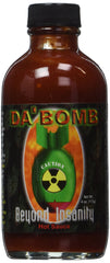 Da'Bomb bottle front view showing label and extreme-heat appeal
