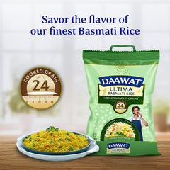 DAAWAT dry extra-long grains close-up showing texture and length