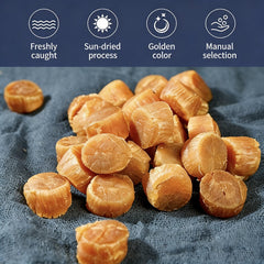 DABC OAK LAND close-up of dried scallop texture highlighting natural umami