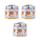Daelmans pack front showing three wrapped stroopwafels and brand clarity for gifting