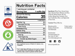 Daelmans individually wrapped stroopwafels stacked for convenient grab-and-go