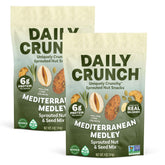Daily Crunch front packaging showing Mediterranean Medley, bright and informative
