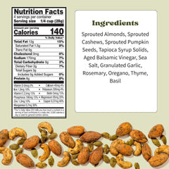 Daily Crunch open bag top view displaying crisp sprouts and mixed nuts for easy grab
