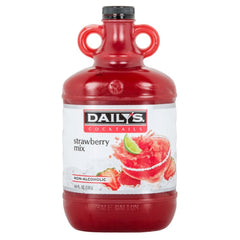 Dailys bottle front label showing strawberry daiquiri mix for fast cocktail prep