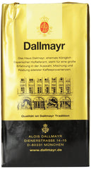 Dallmayr ground coffee granules close detail showing smooth texture for balanced extraction