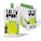 DALLY front packaging showing ten apple konjac pouches and benefits