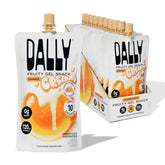 DALLY front packaging of orange cream konjac jelly pouches showing appeal and portability