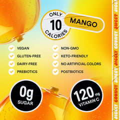 DALLY pouring drinkable mango konjac jelly into a glass for convenience