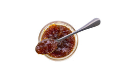 Dalmatia fig spread on spoon ready to serve for easy portioning
