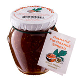 Dalmatia jar front label showing product and origin, boosts shelf appeal