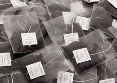 Dammann Freres cristal sachet close-up revealing full-leaf tea for fuller flavor