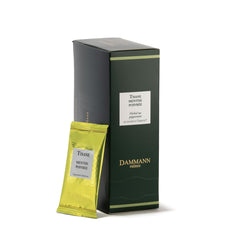 Dammann Freres front box view showing 24 individually wrapped peppermint sachets for freshness