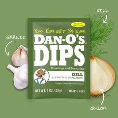 Dan-O’s Mexi-Ranch packet detail showing spice blend and bold flavor boost