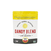 Dandy Blend front jar showing packaging and 7-ounce size, clear product identity and convenience
