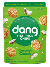 DANG front packaging showing coconut crunch and 4-pack convenience