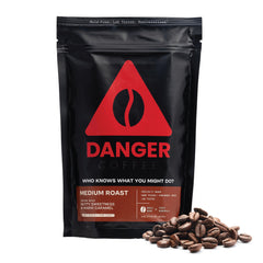 Danger Coffee front packaging showing brand and mold-free label for confident purchase