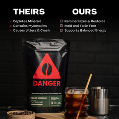 Danger Coffee pour-over brew showcasing clarity and bright flavor extraction